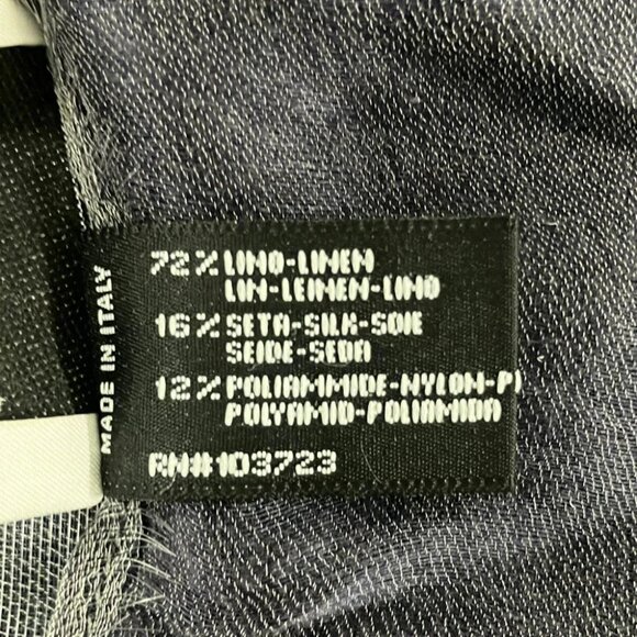 Auth GIORGIOARMANI - Gray Dark Gray Silk Scarf - Picture 5 of 6